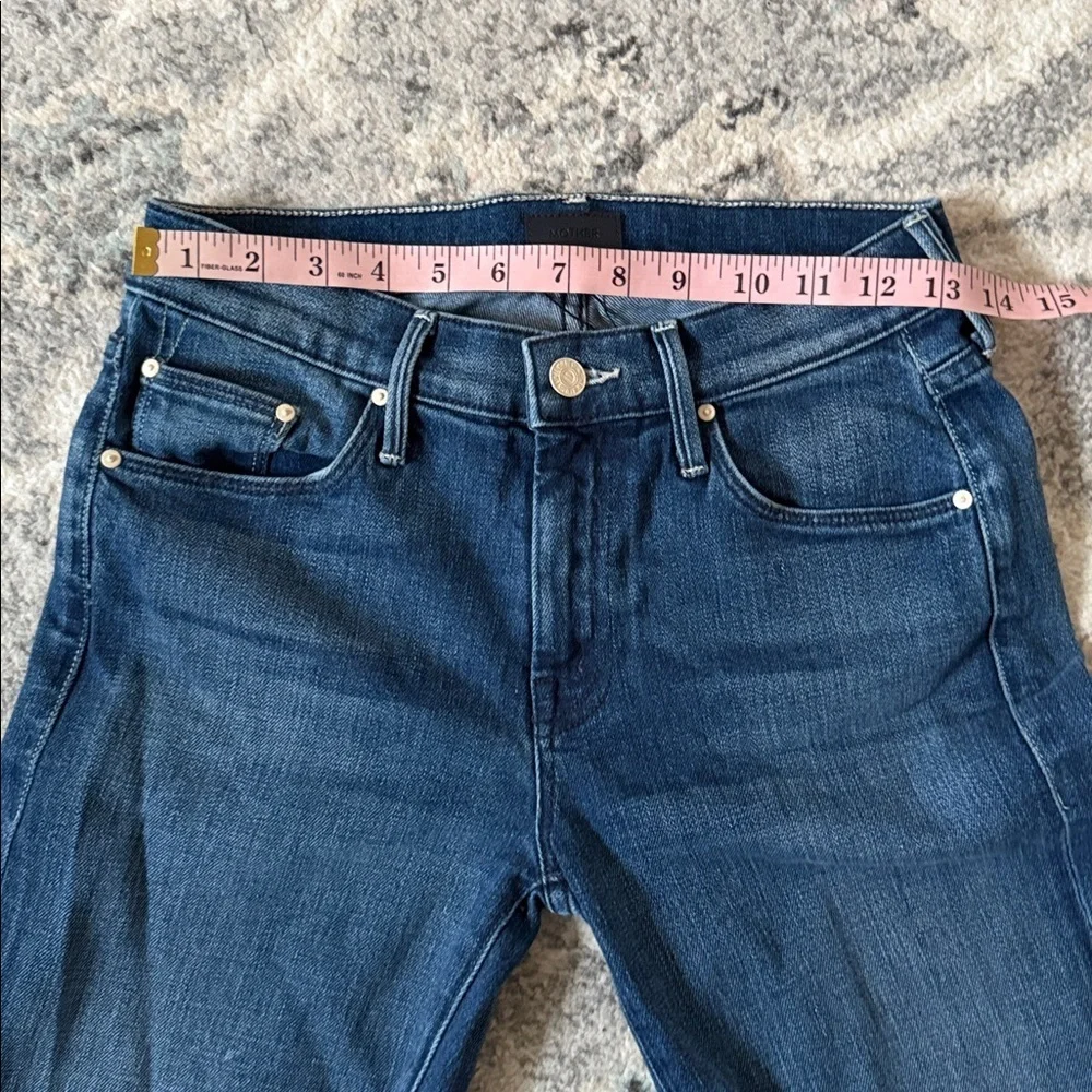 Mother The Down Low Weekender Heel Jeans in High Tide Size 27 - Picture 12 of 13